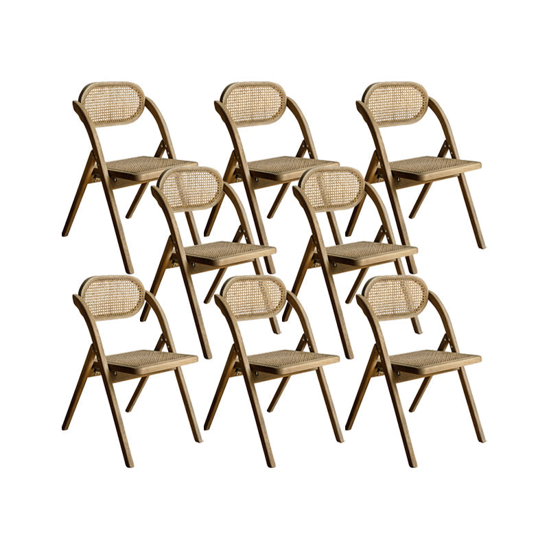 Solid Wood Side Chair Modern Folding Dining Chair for Living Room Camel 8 Piece Set Clearhalo 'Dining Chairs' 'Dining Tables & Seating' 'dining_chair' 'furn' 'furn_dining_chair' 'Furniture' 'Kitchen & Dining Furniture' 6962847