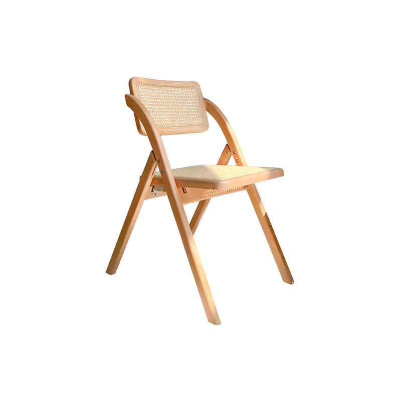 Solid Wood Side Chair Modern Folding Dining Chair for Living Room Light Brown 1 Piece Clearhalo 'Dining Chairs' 'Dining Tables & Seating' 'dining_chair' 'furn' 'furn_dining_chair' 'Furniture' 'Kitchen & Dining Furniture' 6962848
