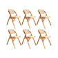 Solid Wood Side Chair Modern Folding Dining Chair for Living Room Light Brown 6 Piece Set Clearhalo 'Dining Chairs' 'Dining Tables & Seating' 'dining_chair' 'furn' 'furn_dining_chair' 'Furniture' 'Kitchen & Dining Furniture' 6962854