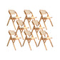 Solid Wood Side Chair Modern Folding Dining Chair for Living Room Light Brown 8 Piece Set Clearhalo 'Dining Chairs' 'Dining Tables & Seating' 'dining_chair' 'furn' 'furn_dining_chair' 'Furniture' 'Kitchen & Dining Furniture' 6962856