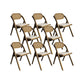 Solid Wood Side Chair Modern Folding Dining Chair for Living Room Brown White 8 Piece Set Clearhalo 'Dining Chairs' 'Dining Tables & Seating' 'dining_chair' 'furn' 'furn_dining_chair' 'Furniture' 'Kitchen & Dining Furniture' 6962862