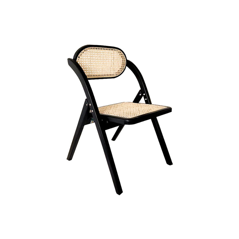 Solid Wood Side Chair Modern Folding Dining Chair for Living Room Black 1 Piece Clearhalo 'Dining Chairs' 'Dining Tables & Seating' 'dining_chair' 'furn' 'furn_dining_chair' 'Furniture' 'Kitchen & Dining Furniture' 6962868