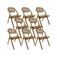 Solid Wood Side Chair Modern Folding Dining Chair for Living Room Brown 8 Piece Set Clearhalo 'Dining Chairs' 'Dining Tables & Seating' 'dining_chair' 'furn' 'furn_dining_chair' 'Furniture' 'Kitchen & Dining Furniture' 6962877