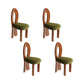 Modern Side Chair Velvet Wooden Base Dining Chair for Living Room Walnut 4 Piece Set Clearhalo 'Dining Chairs' 'Dining Tables & Seating' 'dining_chair' 'furn' 'furn_dining_chair' 'Furniture' 'Kitchen & Dining Furniture' 6962883