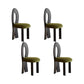 Modern Side Chair Velvet Wooden Base Dining Chair for Living Room Black 4 Piece Set Clearhalo 'Dining Chairs' 'Dining Tables & Seating' 'dining_chair' 'furn' 'furn_dining_chair' 'Furniture' 'Kitchen & Dining Furniture' 6962894