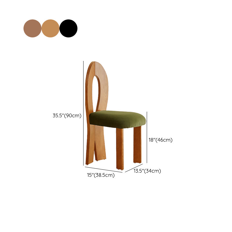 Modern Side Chair Velvet Wooden Base Dining Chair for Living Room Clearhalo 'Dining Chairs' 'Dining Tables & Seating' 'dining_chair' 'furn' 'furn_dining_chair' 'Furniture' 'Kitchen & Dining Furniture' 6962904