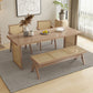 Modern Rectangle Wood Dining Table 1/4/5/6 Pieces Dining Set for Dining Room