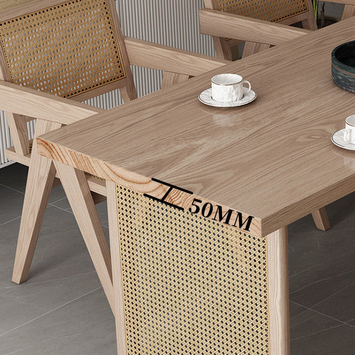 Modern Rectangle Wood Dining Table 1/4/5/6 Pieces Dining Set for Dining Room