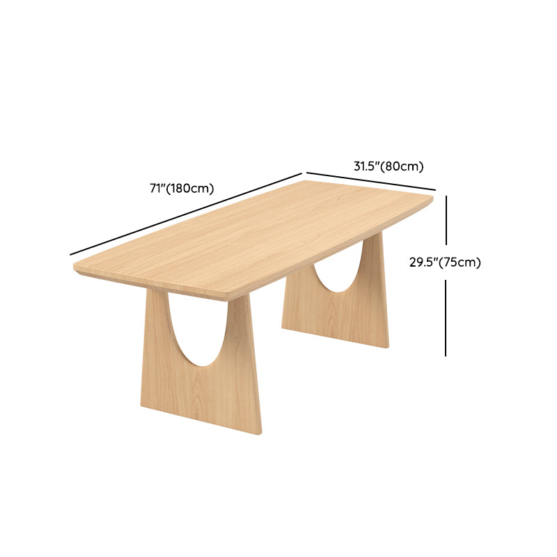 Mesa de comedor de madera rectangular moderna 1/5 piezas de comedor para comedor