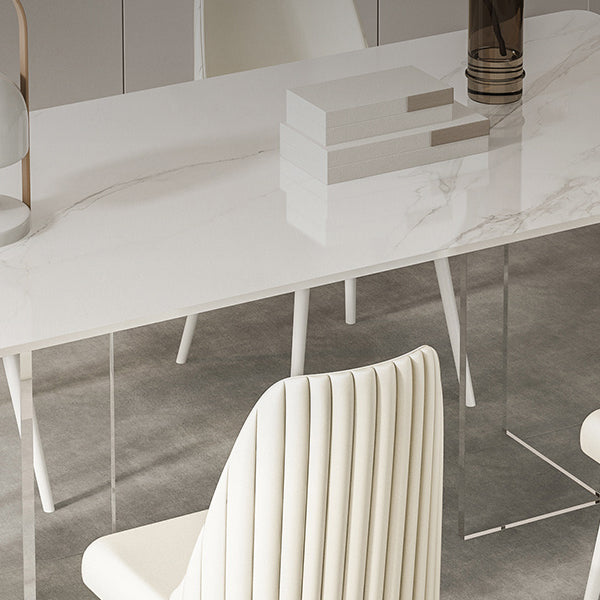 Mesa de comedor de piedra rectangular moderna 1/2/5/7 piezas de comedor juego para cocina