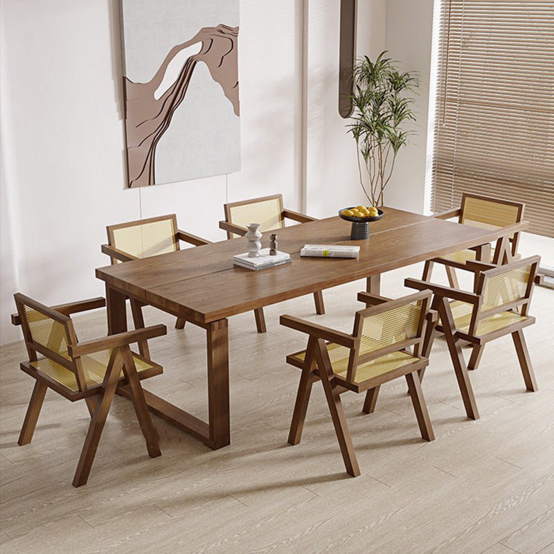 Eetkamer eettafel Massief houten sledebasis Rechthoekige eettafel