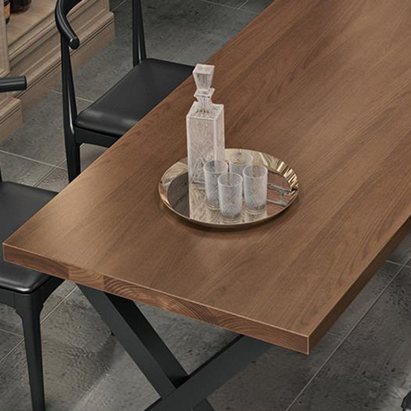 Industrial Dinner Room Dining Table Kitchen Pine Solid Wood Dining Table Clearhalo 'Dining Tables & Seating' 'Dining Tables' 'dining_table' 'furn' 'furn_dining_table' 'Furniture' 'Kitchen & Dining Furniture' 6963971