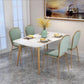 Mesa de comedor de lujo para comedor, cocina, mesa de comedor de piedra de 4 patas