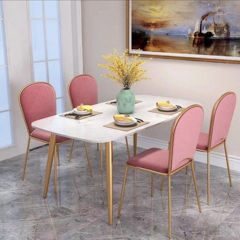 Mesa de comedor de lujo para comedor, cocina, mesa de comedor de piedra de 4 patas