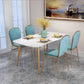 Mesa de comedor de lujo para comedor, cocina, mesa de comedor de piedra de 4 patas