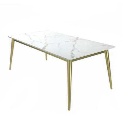 Mesa de comedor de lujo para comedor, cocina, mesa de comedor de piedra de 4 patas