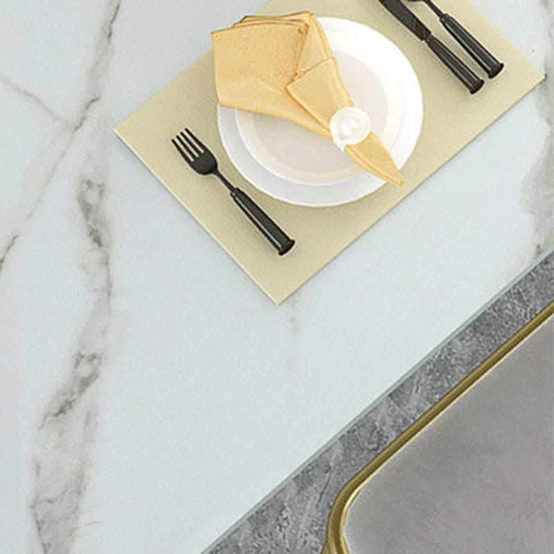 Mesa de comedor de lujo para comedor, cocina, mesa de comedor de piedra de 4 patas
