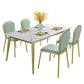 Mesa de comedor de lujo para comedor, cocina, mesa de comedor de piedra de 4 patas