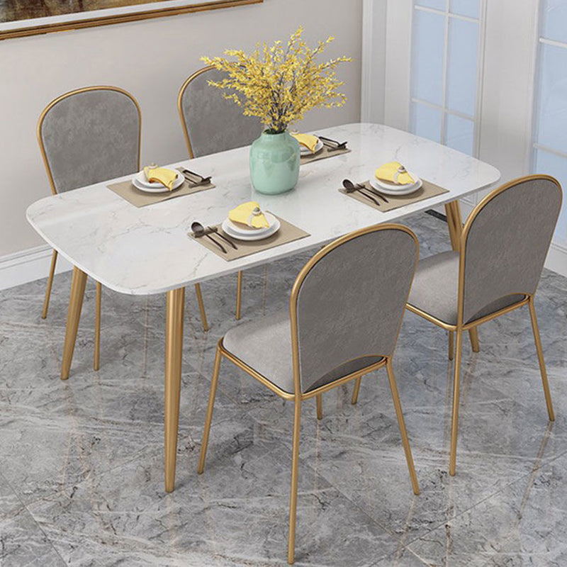 Mesa de comedor de lujo para comedor, cocina, mesa de comedor de piedra de 4 patas