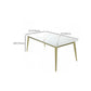 Mesa de comedor de lujo para comedor, cocina, mesa de comedor de piedra de 4 patas