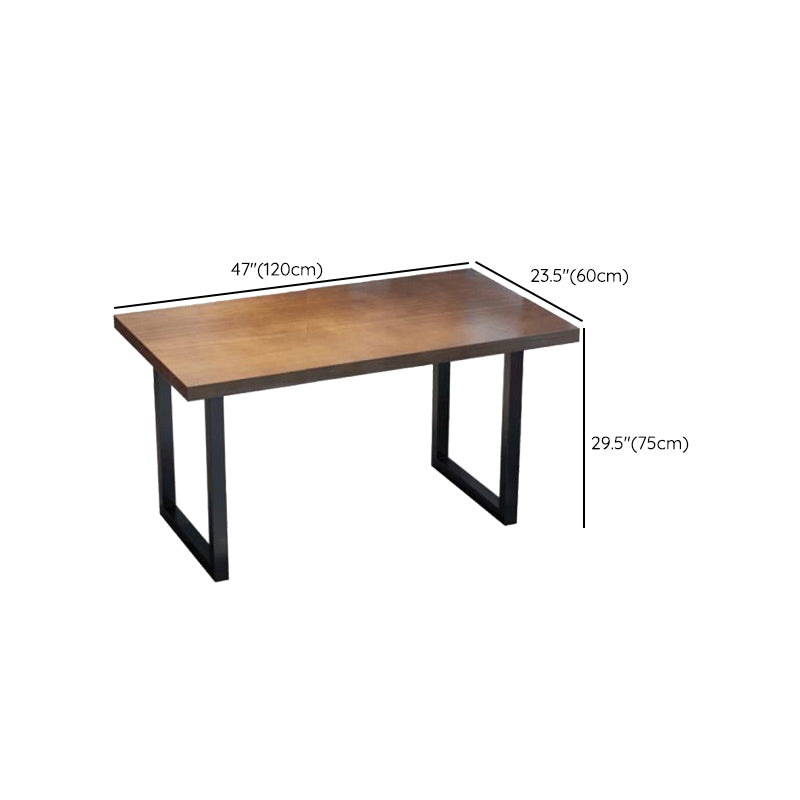 Esstisch für Esszimmer, Küche, Massivholz, schwarzes Gestell