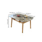 4 Legs Dining Table Sintered Stone Extendable Table for Kitchen Clearhalo 'Dining Tables & Seating' 'Dining Tables' 'dining_table' 'furn' 'furn_dining_table' 'Furniture' 'Kitchen & Dining Furniture' 6964041