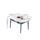 4 Legs Dining Table Sintered Stone Extendable Table for Kitchen Clearhalo 'Dining Tables & Seating' 'Dining Tables' 'dining_table' 'furn' 'furn_dining_table' 'Furniture' 'Kitchen & Dining Furniture' 6964044