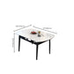 4 Legs Dining Table Sintered Stone Extendable Table for Kitchen Clearhalo 'Dining Tables & Seating' 'Dining Tables' 'dining_table' 'furn' 'furn_dining_table' 'Furniture' 'Kitchen & Dining Furniture' 6964049