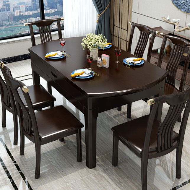 Traditional 4 Legs Dining Table Extendable Dining Table for Dining Room