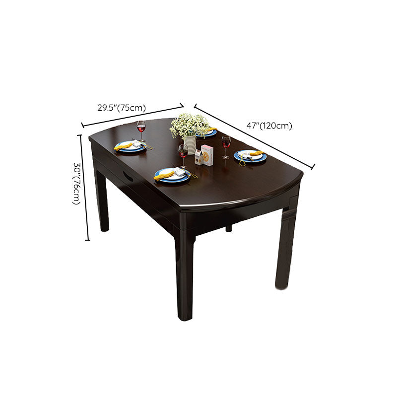 Traditional 4 Legs Dining Table Extendable Dining Table for Dining Room
