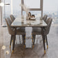 Sintered Stone Top Dining Table Metal Base Table for Dining Room Clearhalo 'Dining Tables & Seating' 'Dining Tables' 'dining_table' 'furn' 'furn_dining_table' 'Furniture' 'Kitchen & Dining Furniture' 6964105