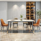 Sintered Stone Top Dining Table Metal Base Table for Dining Room Clearhalo 'Dining Tables & Seating' 'Dining Tables' 'dining_table' 'furn' 'furn_dining_table' 'Furniture' 'Kitchen & Dining Furniture' 6964109