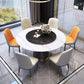 Metal Pedestal Table Convertible Dining Table for Dining Room