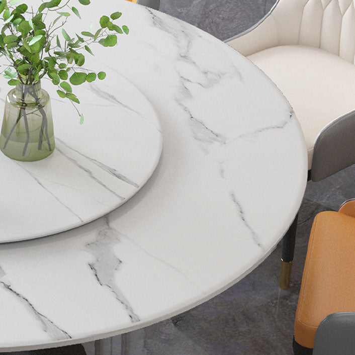 Metal Pedestal Table Convertible Dining Table for Dining Room