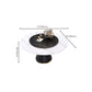 Metal Pedestal Table Convertible Dining Table for Dining Room