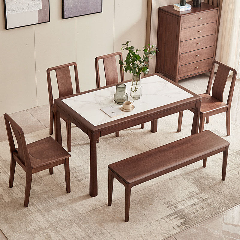 Sintered Stone Top Table Rectangle Dining Table for Dining Room Clearhalo 'Dining Tables & Seating' 'Dining Tables' 'dining_table' 'furn' 'furn_dining_table' 'Furniture' 'Kitchen & Dining Furniture' 6964141
