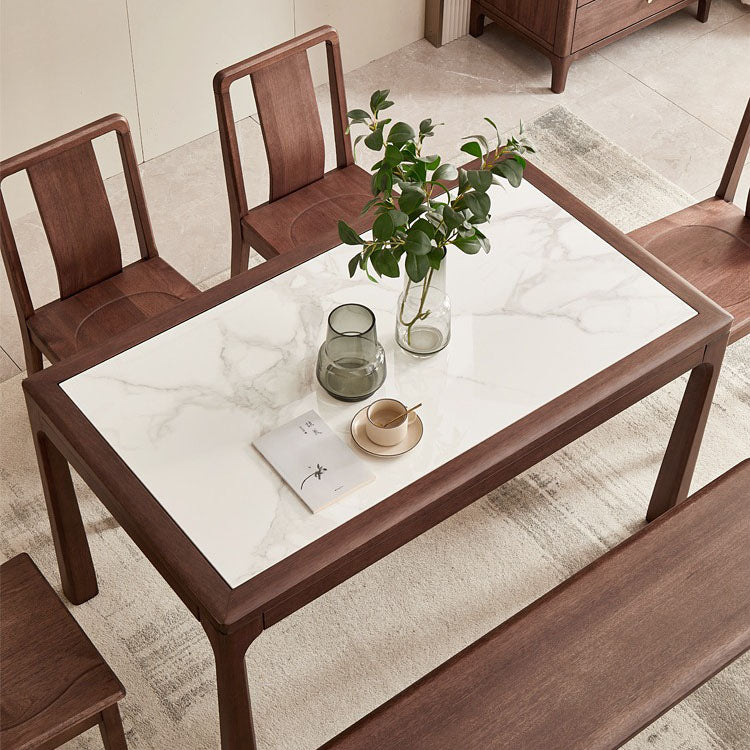 Sintered Stone Top Table Rectangle Dining Table for Dining Room Clearhalo 'Dining Tables & Seating' 'Dining Tables' 'dining_table' 'furn' 'furn_dining_table' 'Furniture' 'Kitchen & Dining Furniture' 6964144
