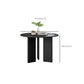 Table à manger ronde de style moderne Table à manger en bois massif en noir
