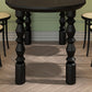 Modern Style Dining Table Solid Wood Dining Room Table in Black