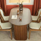 Kitchen Oval Dinner Table Dining Room Solid Wood Dining Table Clearhalo 'Dining Tables & Seating' 'Dining Tables' 'dining_table' 'furn' 'furn_dining_table' 'Furniture' 'Kitchen & Dining Furniture' 6964214