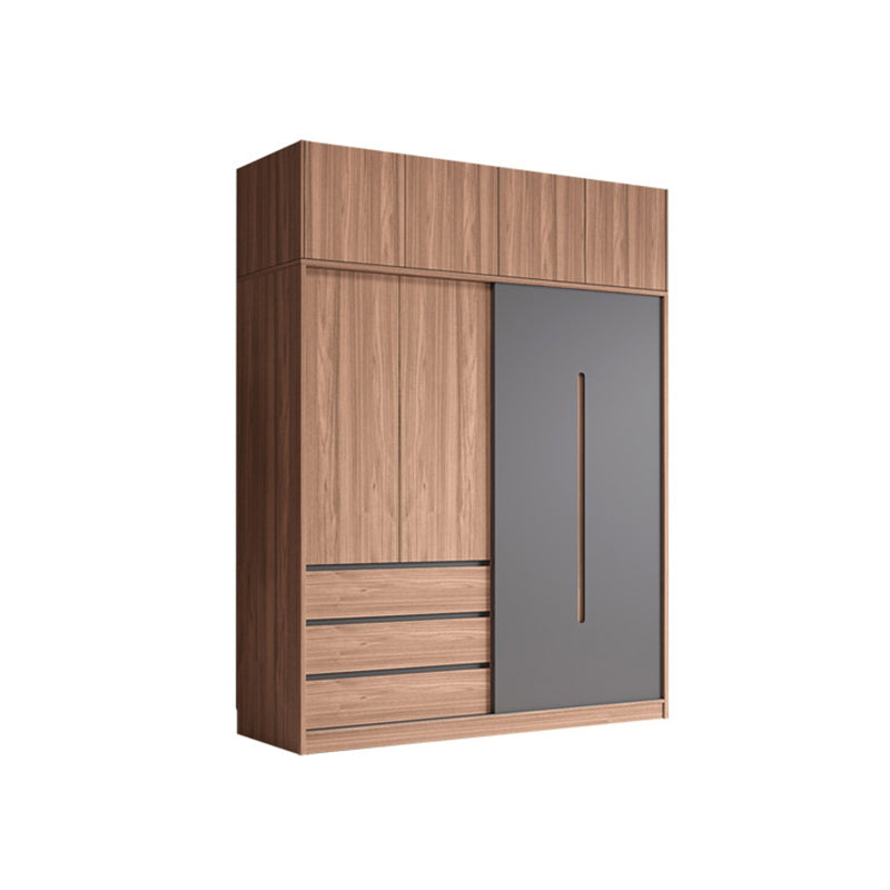 Contemporary Sliding Door Storage Cabinet Bedroom Cabinet with Drawers