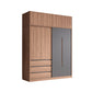 Contemporary Sliding Door Storage Cabinet Bedroom Cabinet with Drawers