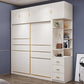 Modern Sliding Door Wardrobe for Bedroom White Cabinet with Drawers
