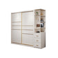 Modern Sliding Door Wardrobe for Bedroom White Cabinet with Drawers