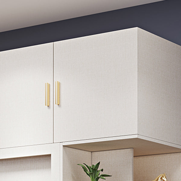 Modern Sliding Door Wardrobe for Bedroom White Cabinet with Drawers