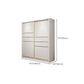 Modern Sliding Door Wardrobe for Bedroom White Cabinet with Drawers