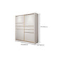Modern Sliding Door Wardrobe for Bedroom White Cabinet with Drawers