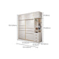 Modern Sliding Door Wardrobe for Bedroom White Cabinet with Drawers