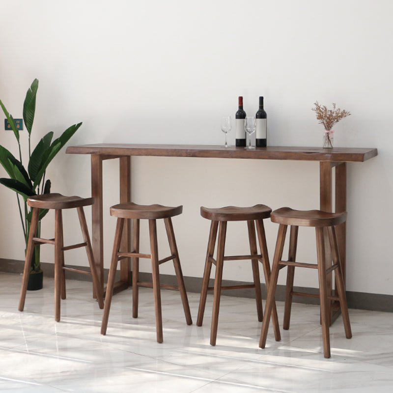 Armless Counter Height Stools Solid Wood Counter and Bar Stool Clearhalo 'Bar Furniture' 'Bar Stools' 'bar_stools' 'furn' 'furn_bar_stools' 'Furniture' 'Kitchen & Dining Furniture' 6967536