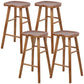 Armless Counter Height Stools Solid Wood Counter and Bar Stool Brown 4 Piece Set Backless Clearhalo 'Bar Furniture' 'Bar Stools' 'bar_stools' 'furn' 'furn_bar_stools' 'Furniture' 'Kitchen & Dining Furniture' 6967547